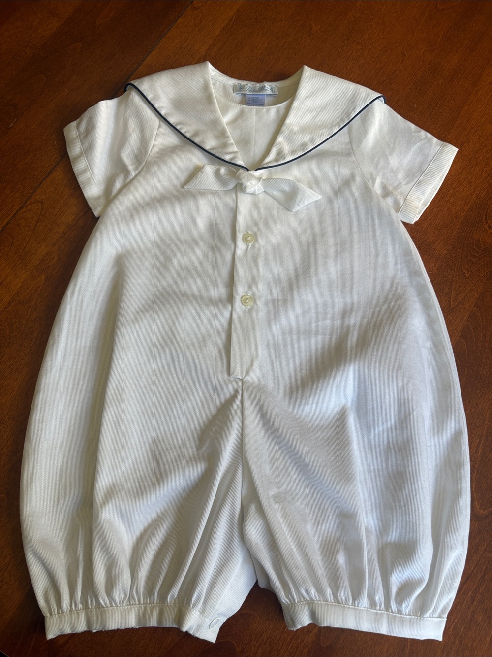 Sophie Dess Layette White Baby Sailor Romper